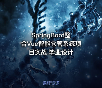 SpringBoot整合Vue智能仓管系统项目实战.毕业设计