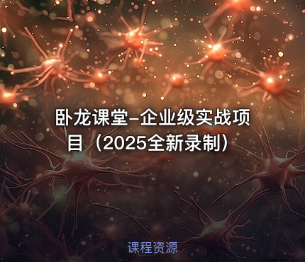 卧龙课堂-企业级实战项目（2025全新录制）