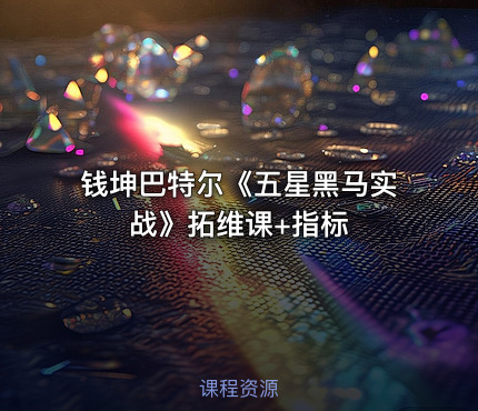 钱坤巴特尔《五星黑马实战》拓维课+指标