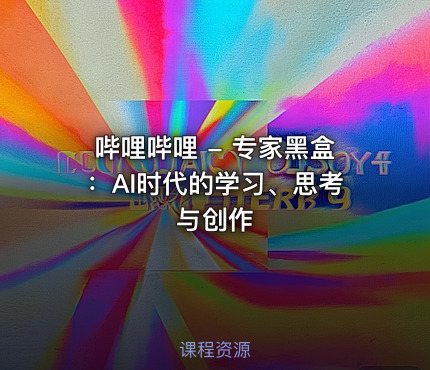 哔哩哔哩 - 专家黑盒：AI时代的学习、思考与创作