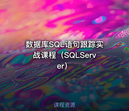 数据库SQL语句跟踪实战课程（SQLServer）