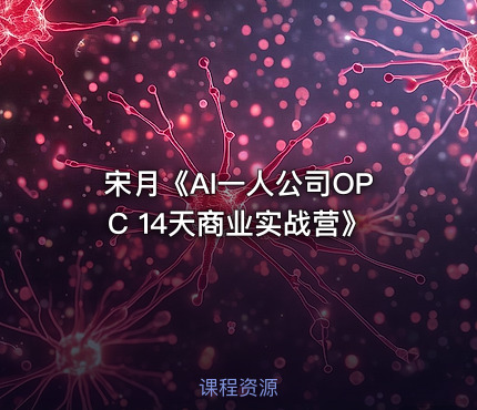 宋月《AI一人公司OPC 14天商业实战营》
