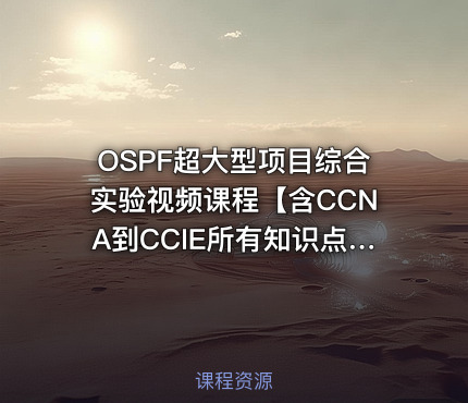 OSPF超大型项目综合实验视频课程【含CCNA到CCIE所有知识点】 陈鑫杰主讲