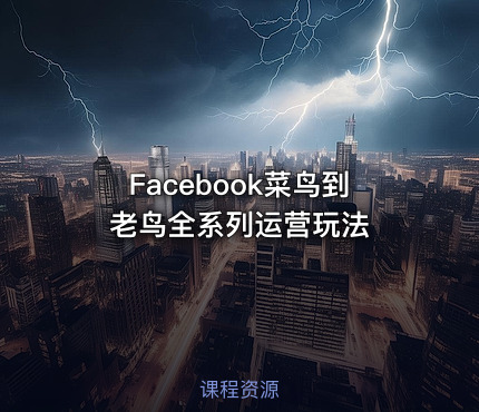 Facebook菜鸟到老鸟全系列运营玩法