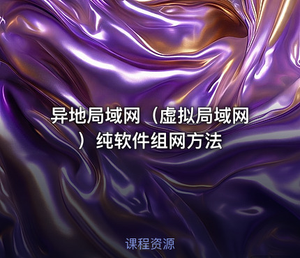 异地局域网（虚拟局域网）纯软件组网方法