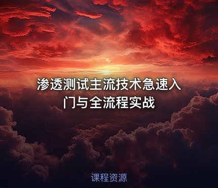 渗透测试主流技术急速入门与全流程实战
