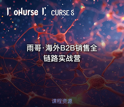 雨哥·海外B2B销售全链路实战营
