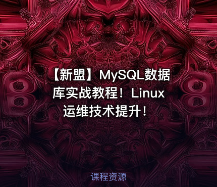 【新盟】MySQL数据库实战教程！Linux运维技术提升！