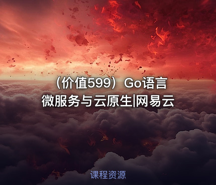 （价值599）Go语言微服务与云原生|网易云