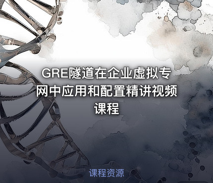 GRE隧道在企业虚拟专网中应用和配置精讲视频课程