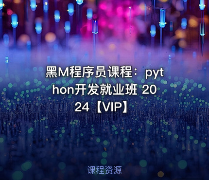 黑M程序员课程：python开发就业班 2024【VIP】