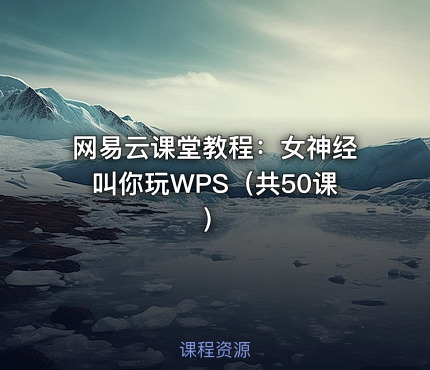 网易云课堂教程：女神经叫你玩WPS（共50课）