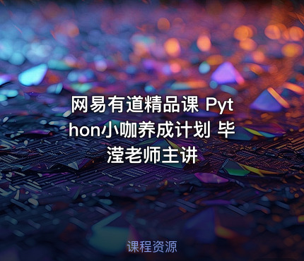 网易有道精品课 Python小咖养成计划 毕滢老师主讲