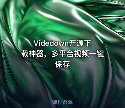 Videdown开源下载神器，多平台视频一键保存