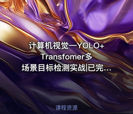 计算机视觉—YOLO+Transfomer多场景目标检测实战|已完结