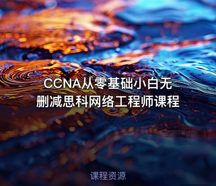 CCNA从零基础小白无删减思科网络工程师课程
