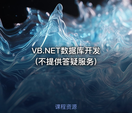VB.NET数据库开发(不提供答疑服务)