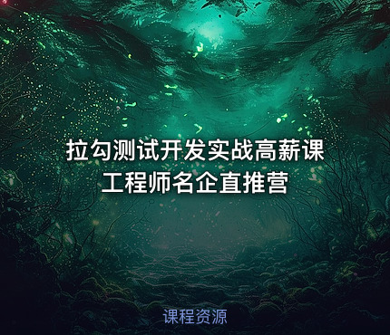 拉勾测试开发实战高薪课工程师名企直推营