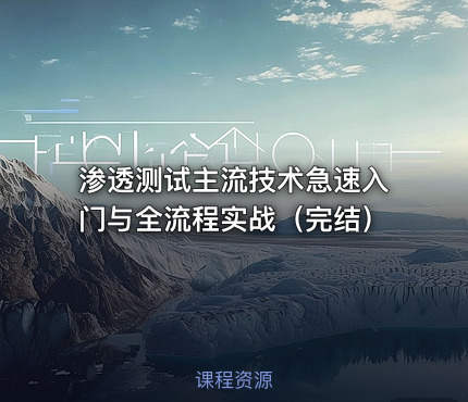 渗透测试主流技术急速入门与全流程实战（完结）