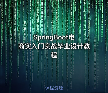 SpringBoot电商实入门实战毕业设计教程