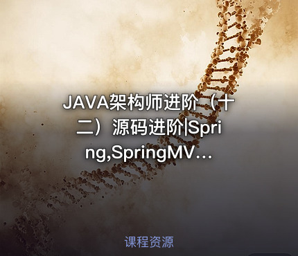 JAVA架构师进阶（十二）源码进阶|Spring,SpringMVC,Mybatis源码