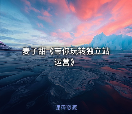 麦子甜《带你玩转独立站运营》
