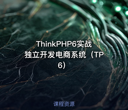 ThinkPHP6实战独立开发电商系统（TP6）