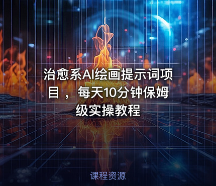 治愈系AI绘画提示词项目 ，每天10分钟保姆级实操教程