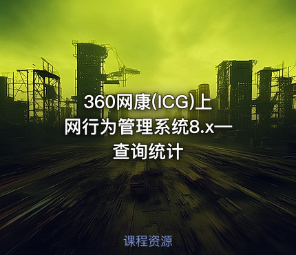 360网康(ICG)上网行为管理系统8.x—查询统计