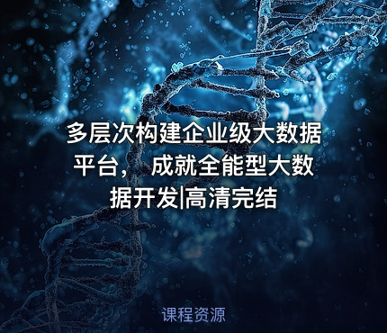 多层次构建企业级大数据平台， 成就全能型大数据开发|高清完结
