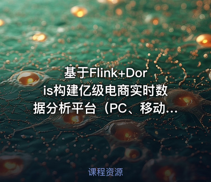 基于Flink+Doris构建亿级电商实时数据分析平台（PC、移动、小程序）