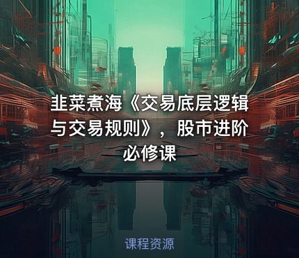 韭菜煮海《交易底层逻辑与交易规则》，股市进阶必修课
