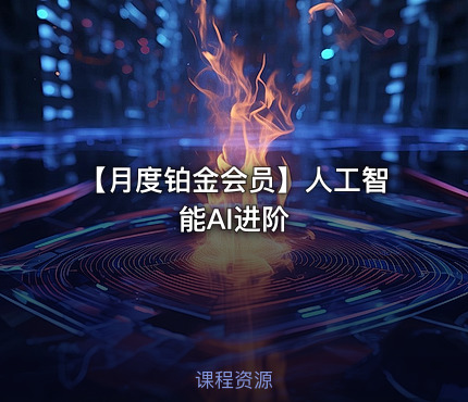 【月度铂金会员】人工智能AI进阶