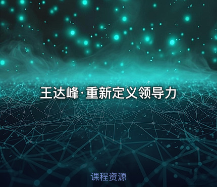 王达峰·重新定义领导力