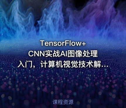 TensorFlow+CNN实战AI图像处理入门，计算机视觉技术解析【7章更新中】