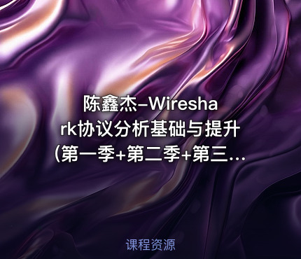 陈鑫杰-Wireshark协议分析基础与提升(第一季+第二季+第三季) 价值398元