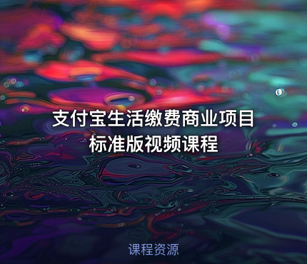 支付宝生活缴费商业项目标准版视频课程