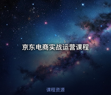 京东电商实战运营课程