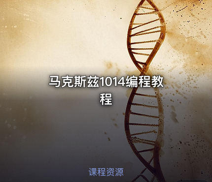 马克斯兹1014编程教程