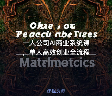 一人公司AI商业系统课，单人高效创业全流程