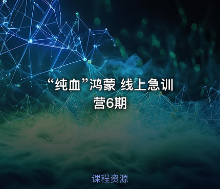“纯血”鸿蒙 线上急训营6期