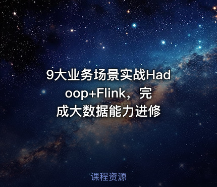 9大业务场景实战Hadoop+Flink，完成大数据能力进修