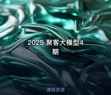 2025 聚客大模型4期
