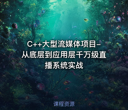 C++大型流媒体项目-从底层到应用层千万级直播系统实战