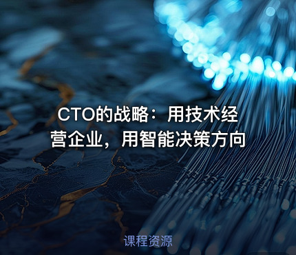 CTO的战略：用技术经营企业，用智能决策方向