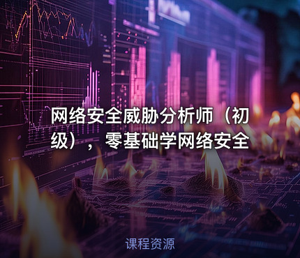 网络安全威胁分析师（初级），零基础学网络安全