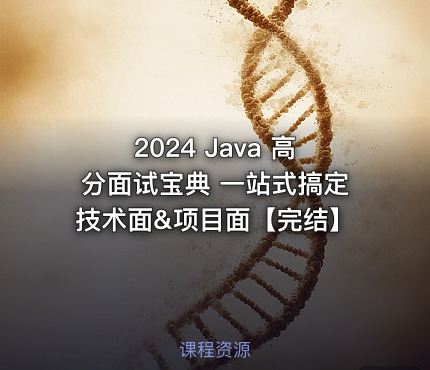 2024 Java 高分面试宝典 一站式搞定技术面&项目面【完结】