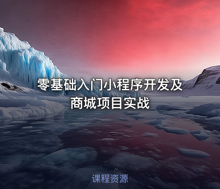 零基础入门小程序开发及商城项目实战