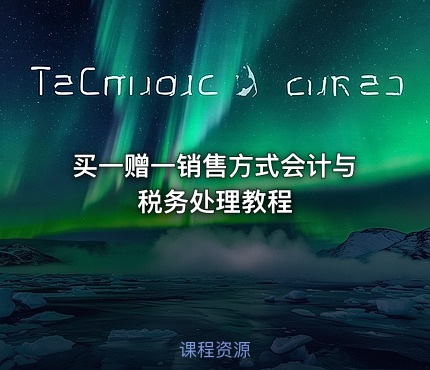 买一赠一销售方式会计与税务处理教程