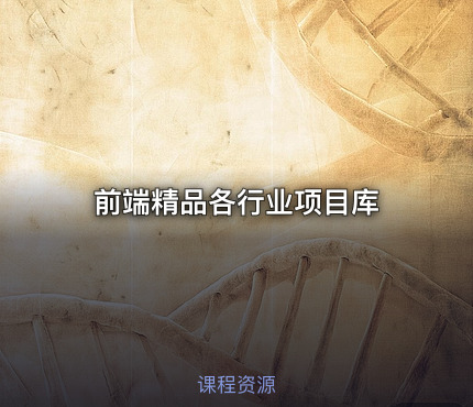 前端精品各行业项目库